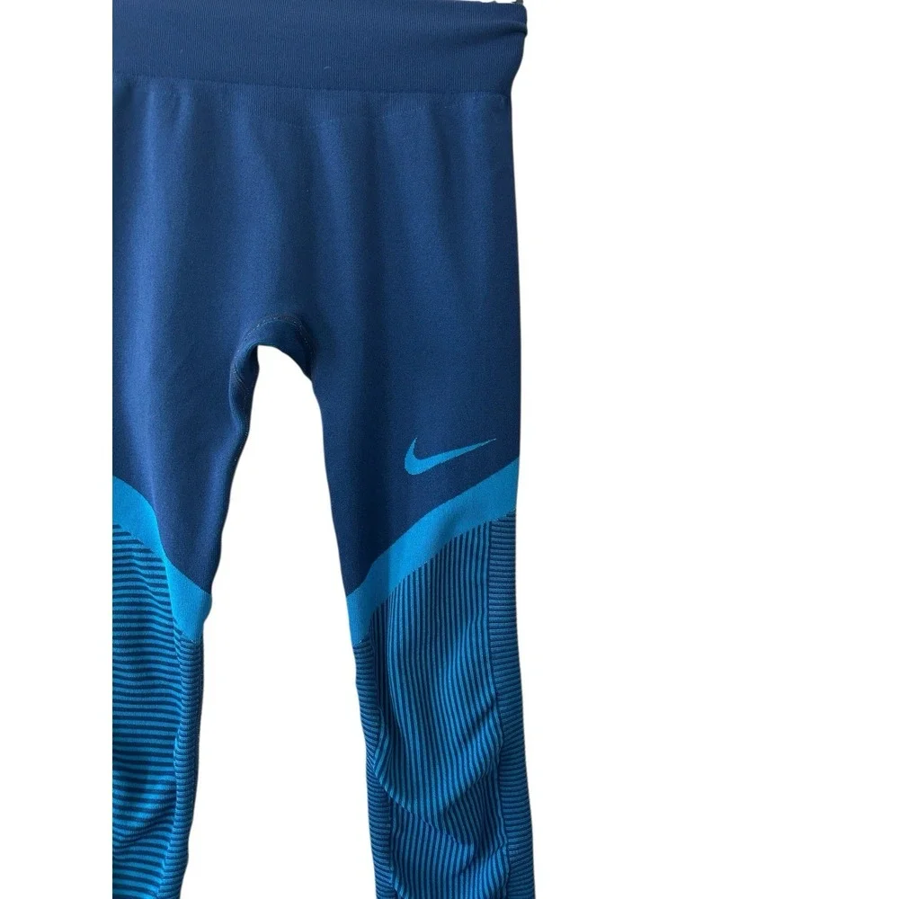 Nike Girls Running Athletic Leggings‎ in Blue Size Large Biking Soccer Sports L